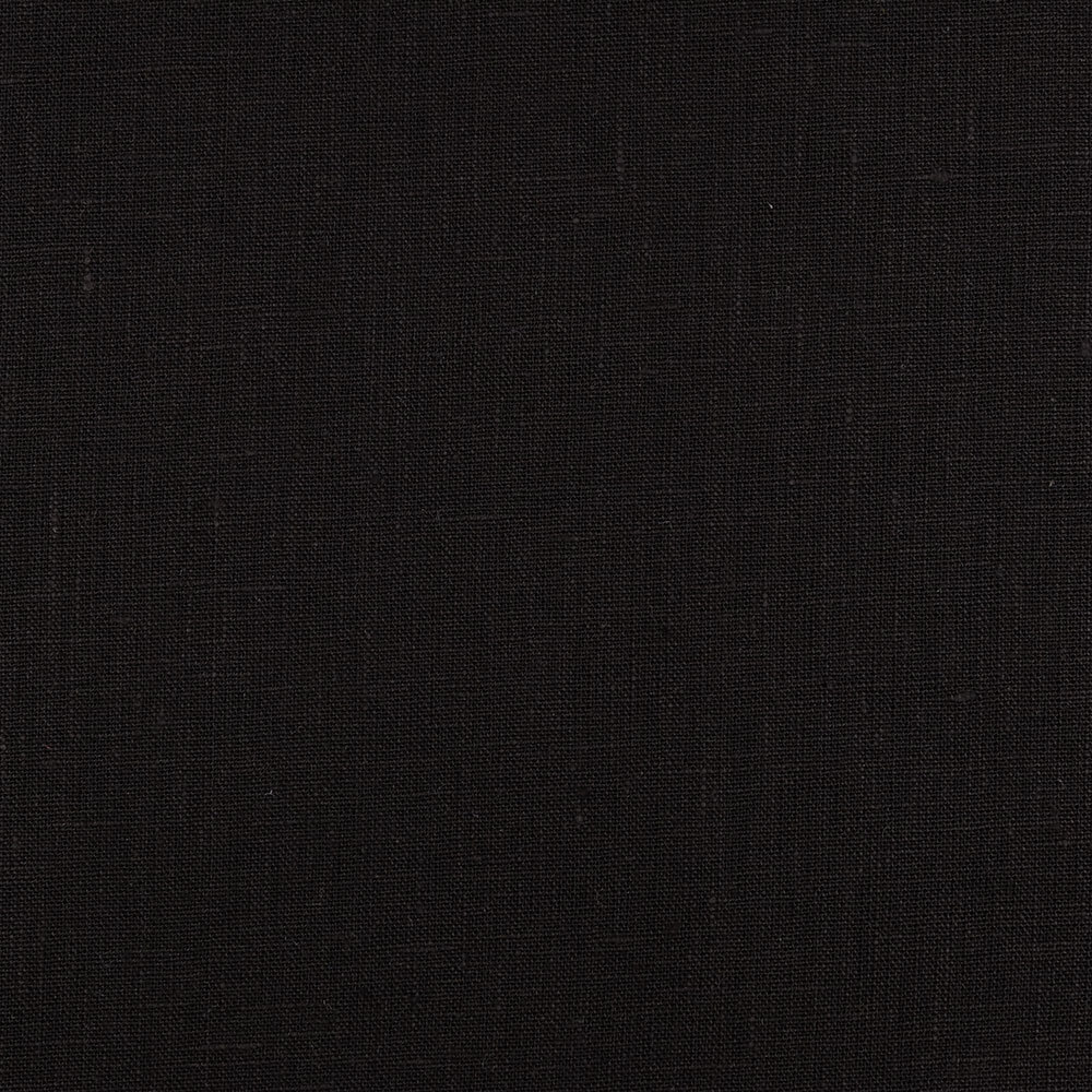 4C22 Rustic  Black 100% Linen Fabric