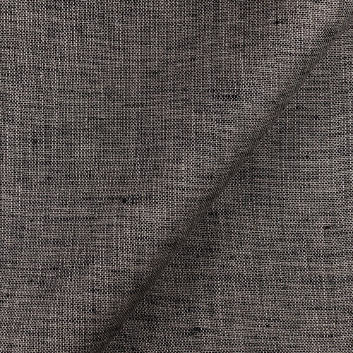 IL028 Double Sided 100% Linen Fabric  - 874 Black-natural Softened