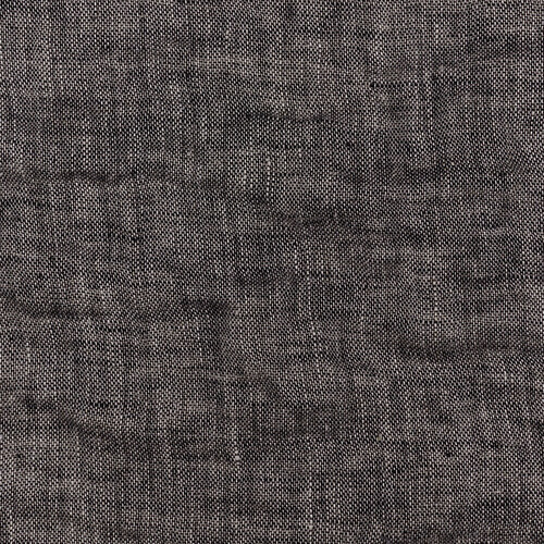IL028 Double Sided 100% Linen Fabric  - 874 Black-natural Softened