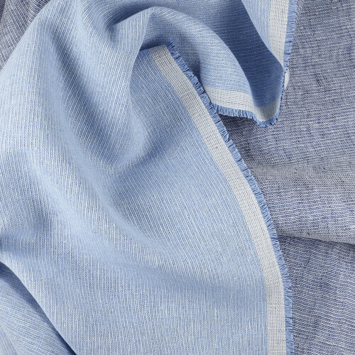 IS046 73% Linen / 27% Cotton Fabric Gouache / Cobalt - Louis