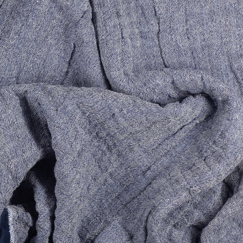 IS046 73% Linen / 27% Cotton Fabric Gouache / Cobalt - Louis