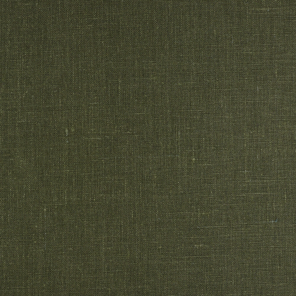 4C22 Rustic  100% Linen Fabric Moss Softened