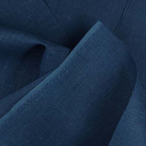 4C22 Rustic  Blue Ink 100% Linen Wholesale Fabric by the Bolt