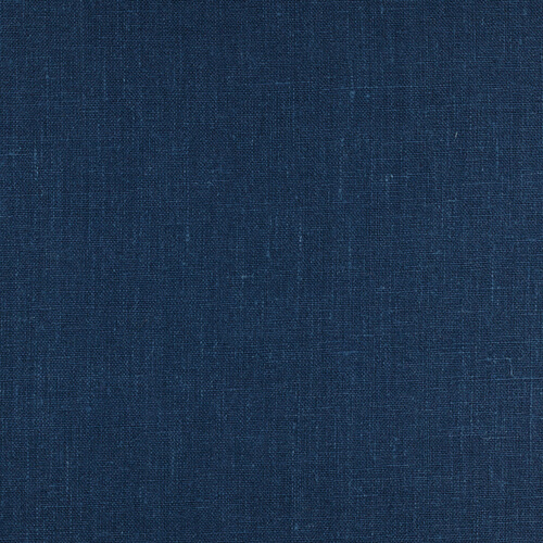 4C22 Rustic  100% Linen Fabric Blue Ink Softened