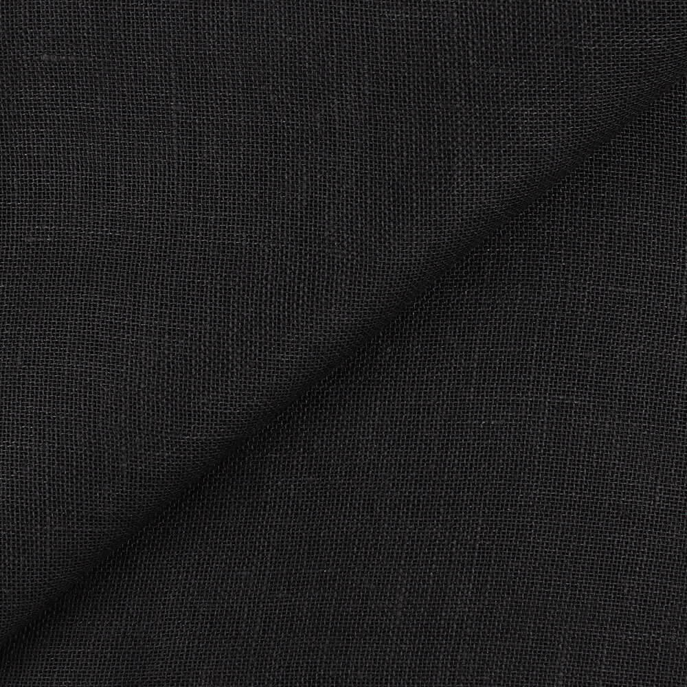 IL041 Open Weave Black 100% Linen Fabric