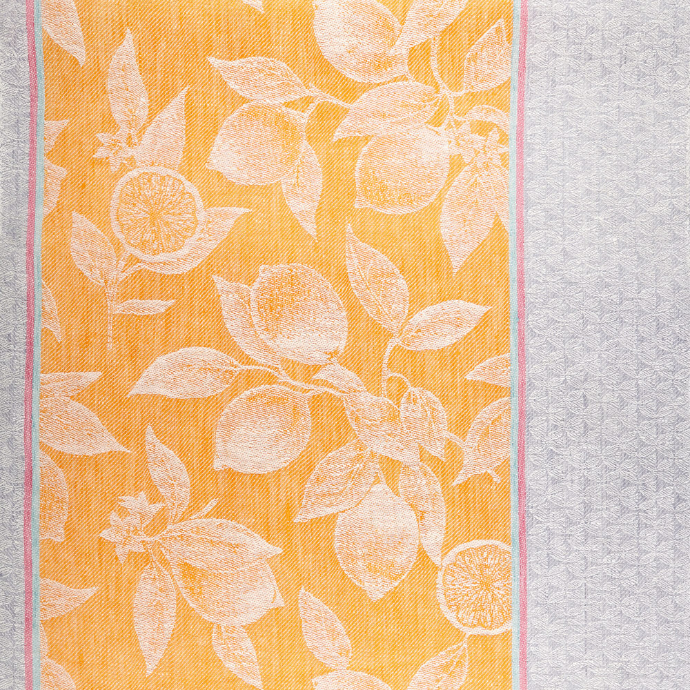 IL085 Narrow Width 100% Linen Fabric Mlt-13 - Lemons