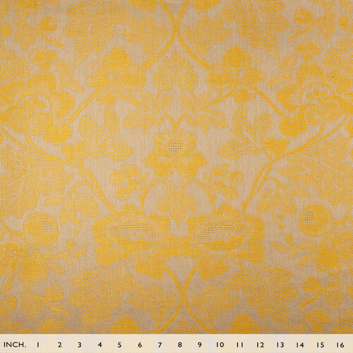 IL098 Jacquard 100% Linen Fabric Natural / Autumn Gold - Loire Fs Signature Finish
