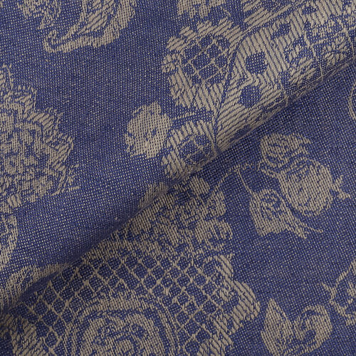 IL100 100% Linen Fabric Natural / Insignia Blue - Luccia Fs Signature Finish