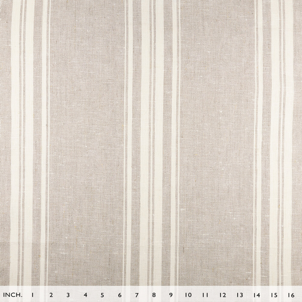 IL084 Narrow Width 100% Linen Fabric Natural / White - Remy Softened