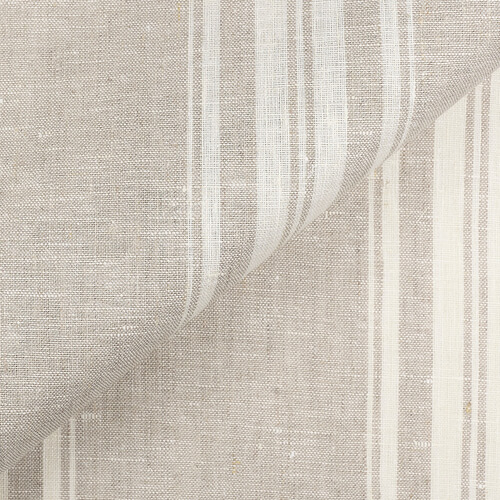 IL084 Narrow Width 100% Linen Fabric Natural / White - Remy Softened
