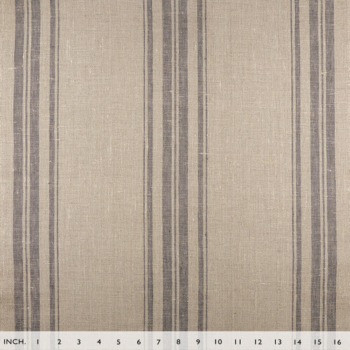 IL084 Narrow Width 100% Linen Fabric Natural / Graphite - Remy Softened