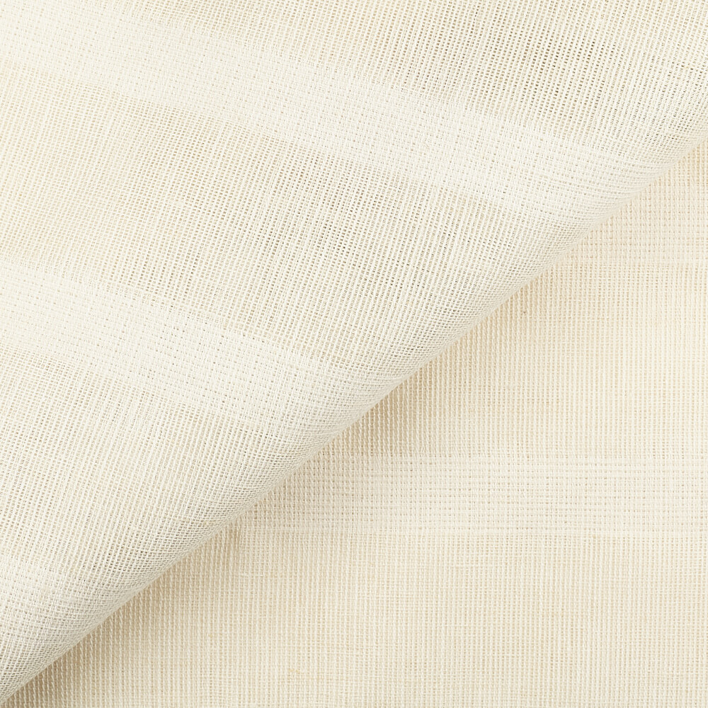 IS046 73% Linen / 27% Cotton Fabric White / White  - Margaux