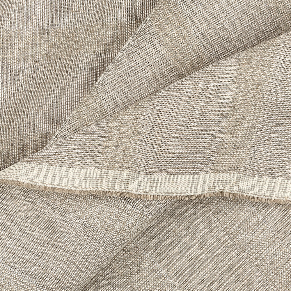 IS046 73% Linen / 27% Cotton Fabric Natural / Natural - Margaux