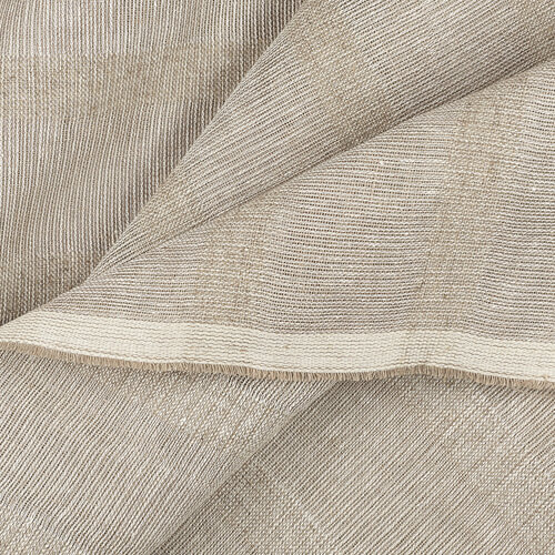 IS046 73% Linen / 27% Cotton Fabric Natural / Natural - Margaux