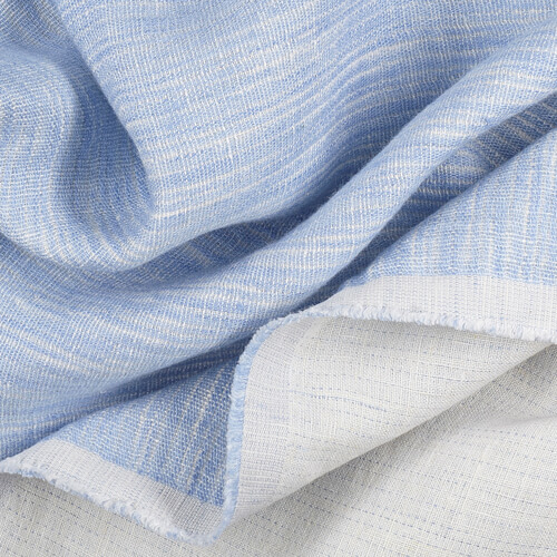 Fabric IL097 Double-sided 100% Linen Fabric Gouache / White - Breeze Fs ...