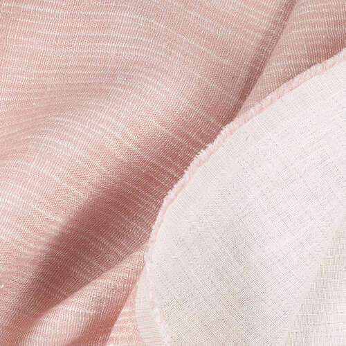 IL097 Double-sided 100% Linen Fabric Rose Smoke / White - Breeze Fs Signature Finish