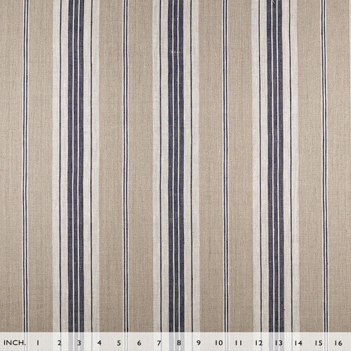 Textile Trunk — Antique French Ticking Fabric