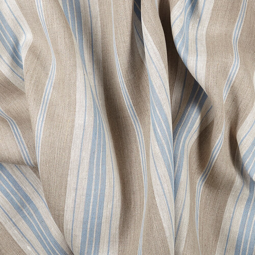 Fabric IL087 French Ticking 100% Linen Fabric Mlt-3 - Normandy Fs ...