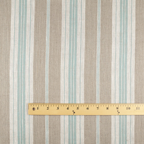 IL087 French Ticking 100% Linen Fabric Mlt-7 - Normandy Fs Premier Finish