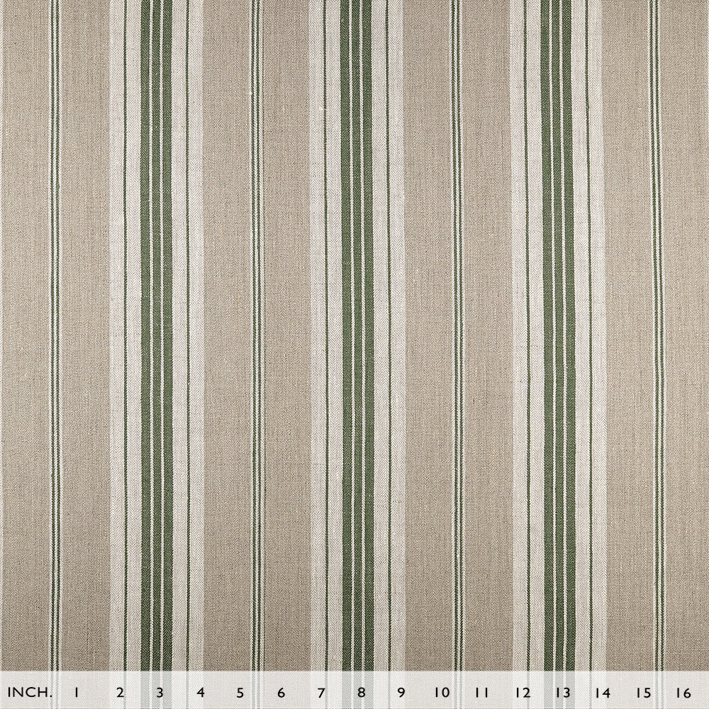 IL087 French Ticking 100% Linen Fabric Mlt-9 - Normandy Fs Premier Finish