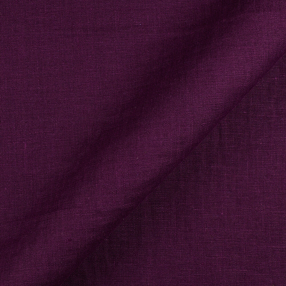 Fabric IL019 All-purpose 100% Linen Fabric Eggplant Fs Signature Finish