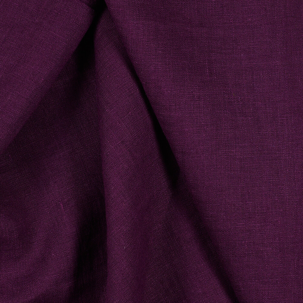 IL019 All-purpose 100% Linen Fabric Eggplant Fs Signature Finish
