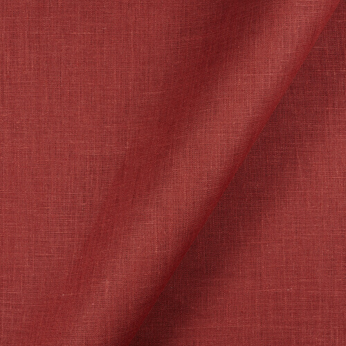 IL019 All-purpose 100% Linen Fabric Marsala Softened