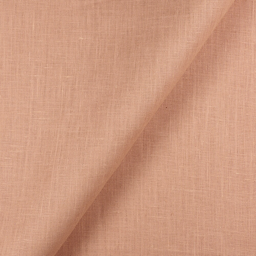 IL019 All-purpose 100% Linen Fabric Mahogany Rose Softened