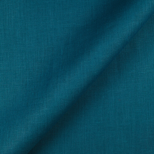 IL019 All-purpose 100% Linen Fabric Moroccan Blue Softened