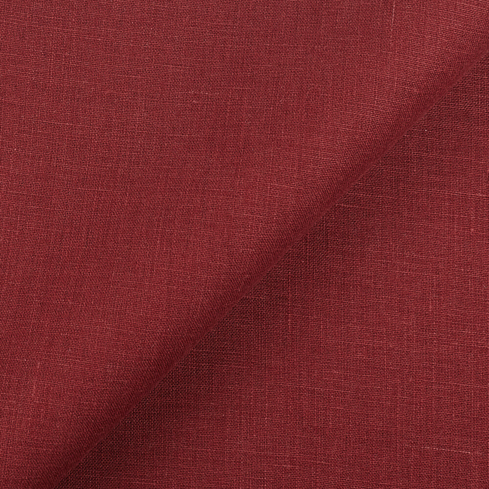 IL019 All-purpose 100% Linen Fabric Maroon Softened