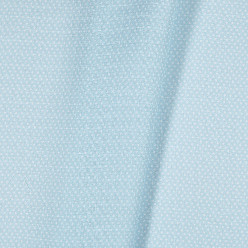 IC008 Muslin 100% Cotton Fabric Blue / White  Dots 1/16″ Softened