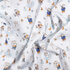 IC008 Muslin Blue / Mlt Joyful Teddies 100% Cotton Fabric