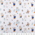 IC008 Muslin Blue / Mlt Joyful Teddies 100% Cotton Fabric