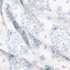 IC008 Muslin White / Blue Teddy Bear 100% Cotton Discount Fabric