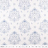 IC008 Muslin White / Blue Teddy Bear 100% Cotton Discount Fabric