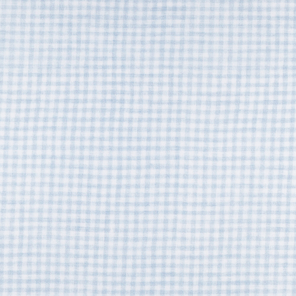 IC005 Percale White / Blue Gingham 1/8″ 100% Cotton Fabric