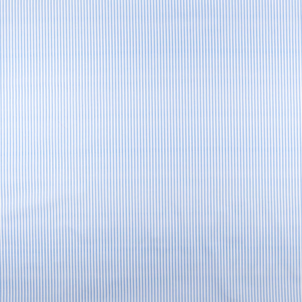 IC005 Percale White / Blue Stripes 100% Cotton Fabric
