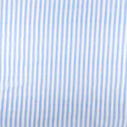 Fabric IC005 Percale 100% Cotton Fabric White / Blue Stripes Softened