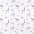 IC005 Percale White / Mlt Blue Gentle Safari 100% Cotton Discount Fabric