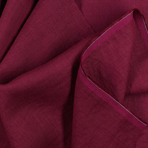 IL019 All-purpose Beet Red 100% Linen Wholesale Fabric by the Bolt
