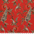 IC023 Faille Red / Mlt Paisley Serge 100% Cotton Discount Fabric