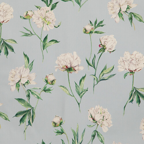 IC023 Faille Baby Blue / Mlt Victoria 100% Cotton Wholesale Fabric by the Bolt