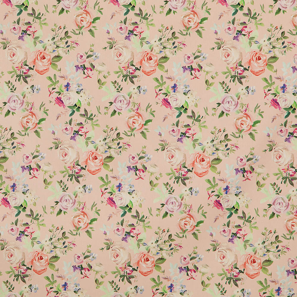 IC023 Faille Soft Pink / Mlt Margaret 100% Cotton Fabric