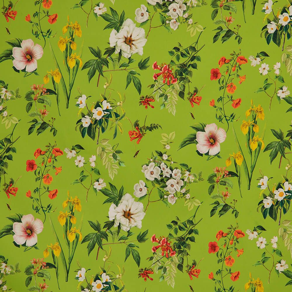 IC023 Faille Green Apple / Mlt Francesca 100% Cotton Fabric