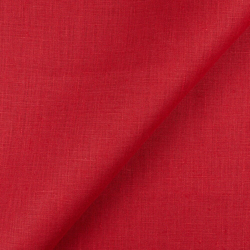 IL019 All-purpose 100% Linen Fabric Firecracker Red Softened