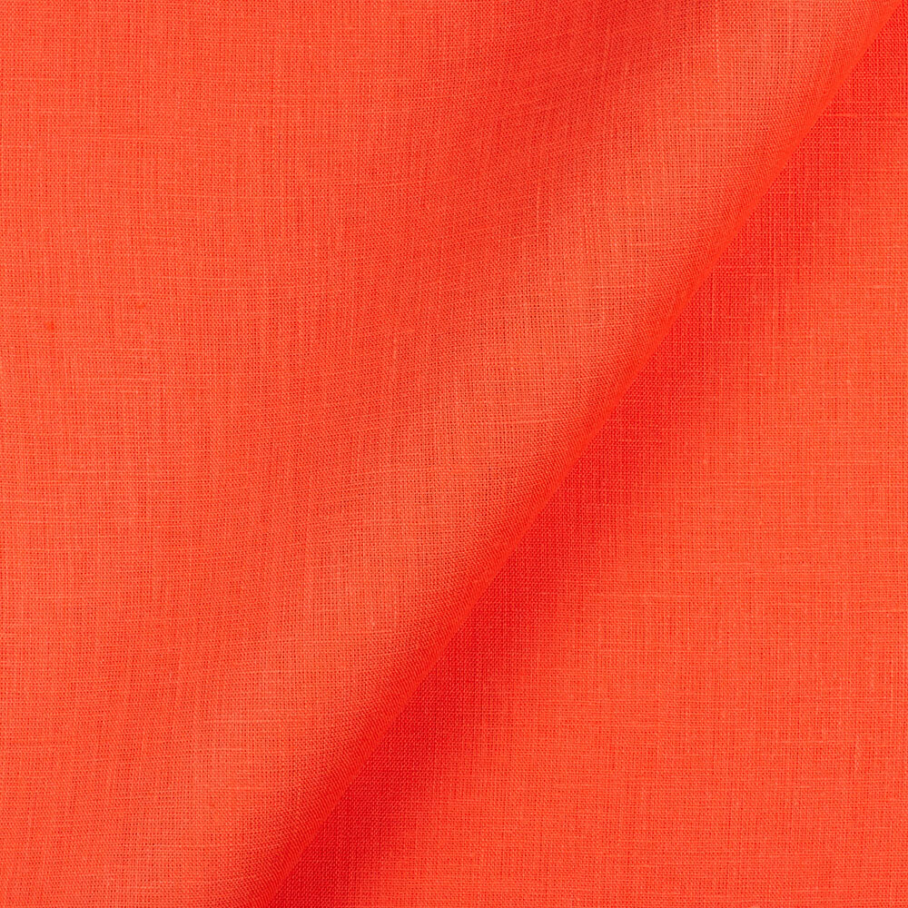 IL020 Handkerchief 100% Linen Fabric Orange Pixie Softened