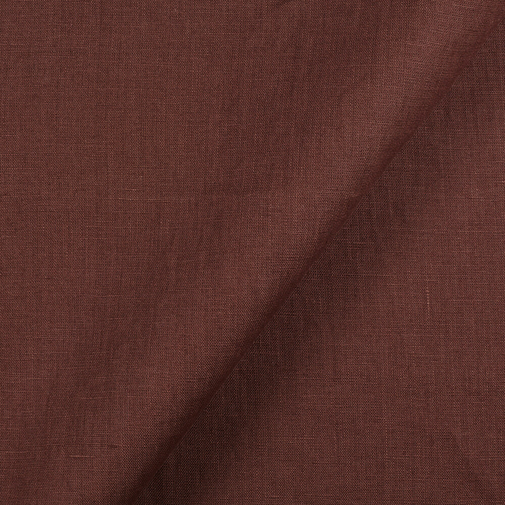 IL019 All-purpose 100% Linen Fabric Brown Stone Fs Signature Finish