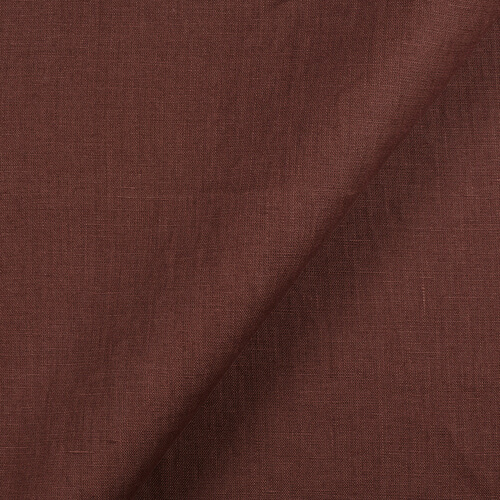 IL019 All-purpose 100% Linen Fabric Brown Stone Fs Signature Finish