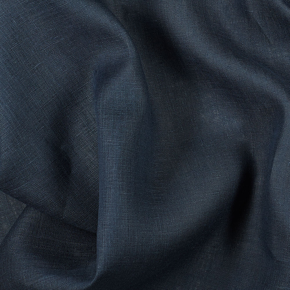 IL020 Handkerchief 100% Linen Fabric Cobalt Softened