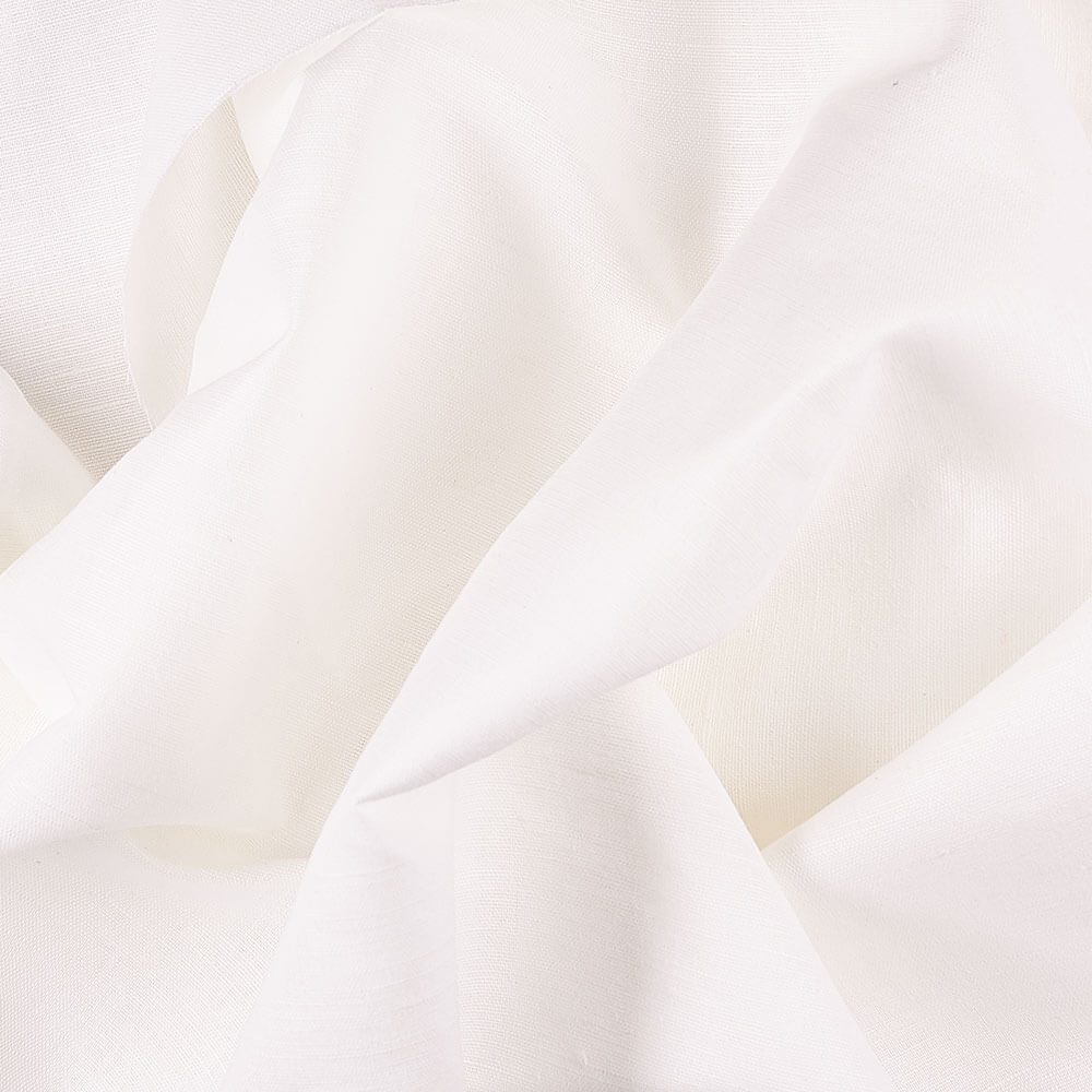 IS003 51% Linen / 49% Cotton Fabric Optic White Softened